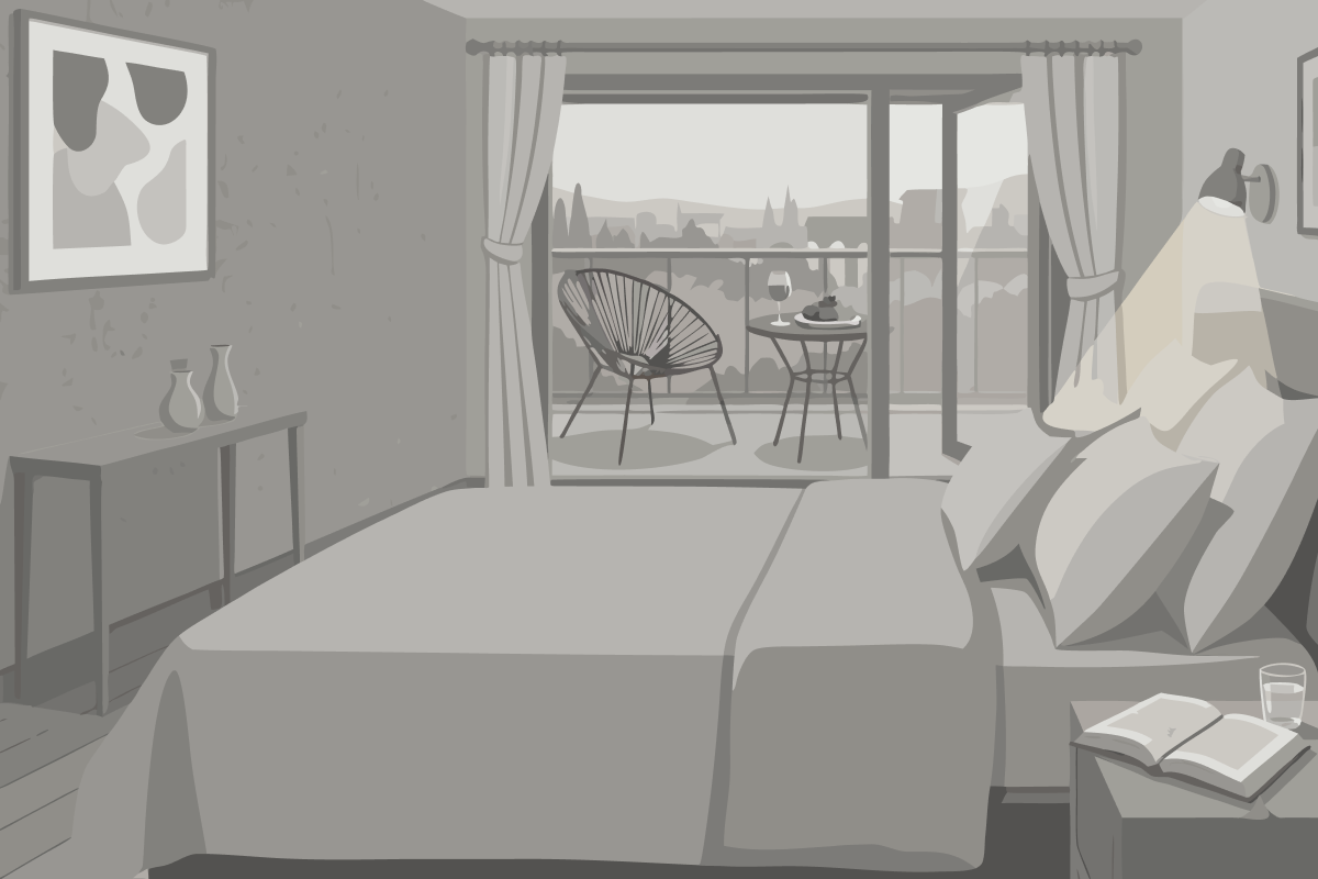 Studio avec Alcôve et Terrasse ou Balcon (4 Personnes)